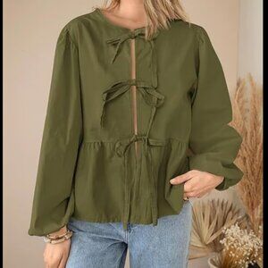 NWOT Front Tie Shirt